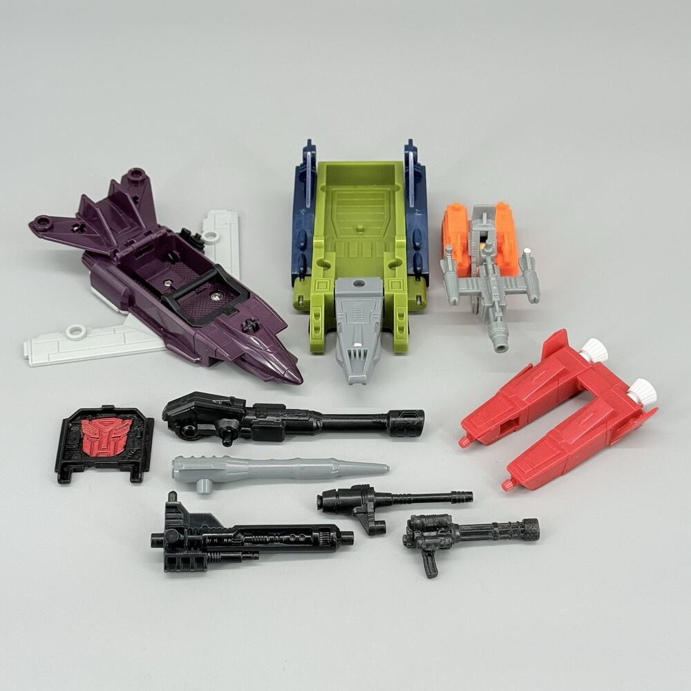 Vintage Transformers G1 Micromaster Flattop Rough Stuff Grimlock + Parts Lot